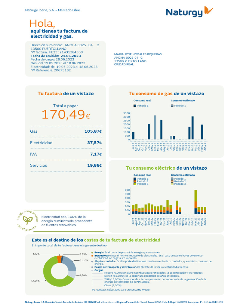 Factura FE23321431384358 | PDF | Naturaleza | Cantidades fisicas