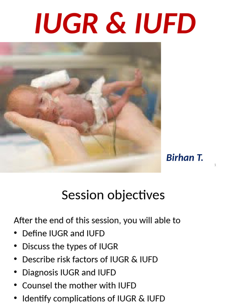 IUGR and IUFD: Definitions and Management | PDF | Fetus | Childbirth