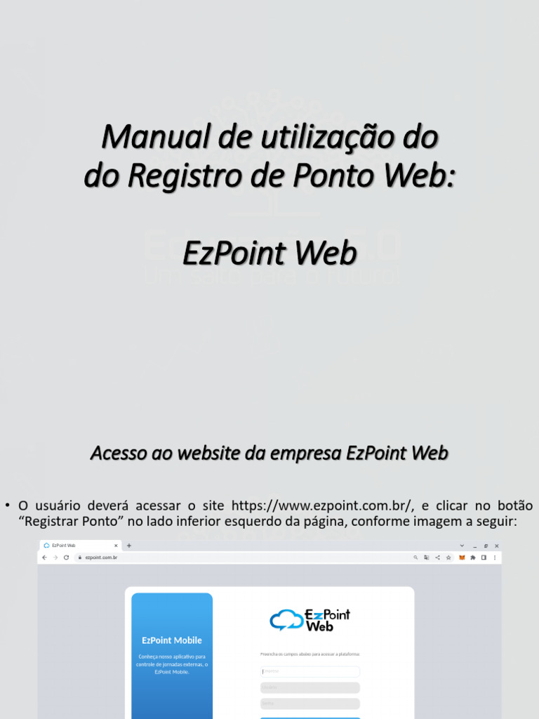Manual EzPoint Web v2.0 | PDF | Finanças e Administração de Capital