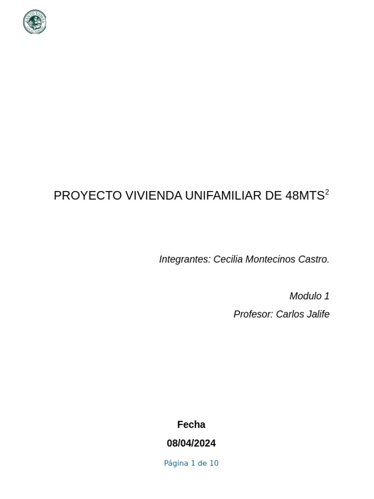 Interferencias en Proyecto Vivienda 48m² | PDF