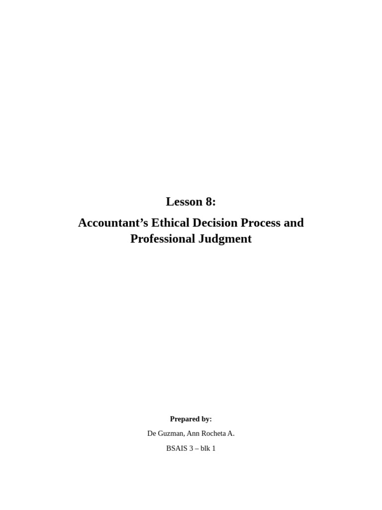 Influences on Professional Judgment | PDF | Audit | Morality