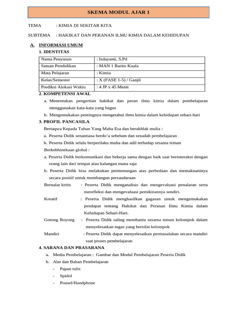 Peran Ilmu Kimia dalam Kehidupan Sehari-hari | PDF