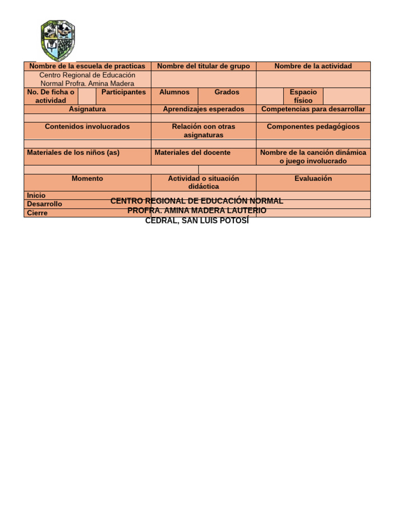 Formato de Planeacion | PDF | Crecimiento personal y profesional