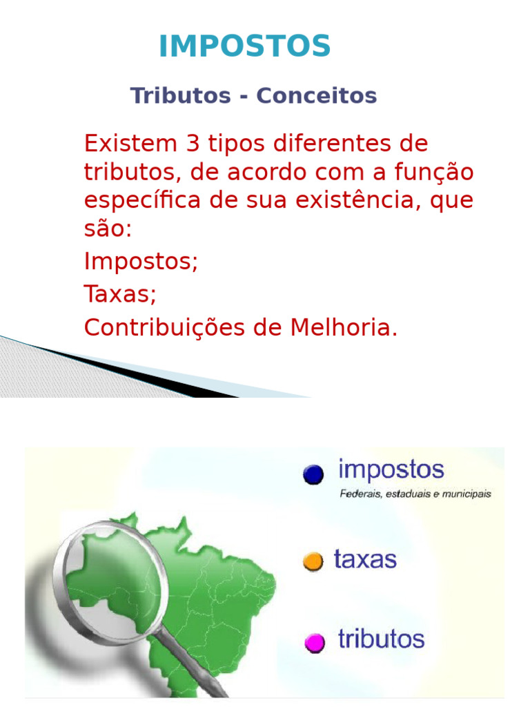 Tipos de Impostos e Suas Funções | PDF | Impostos | Economias