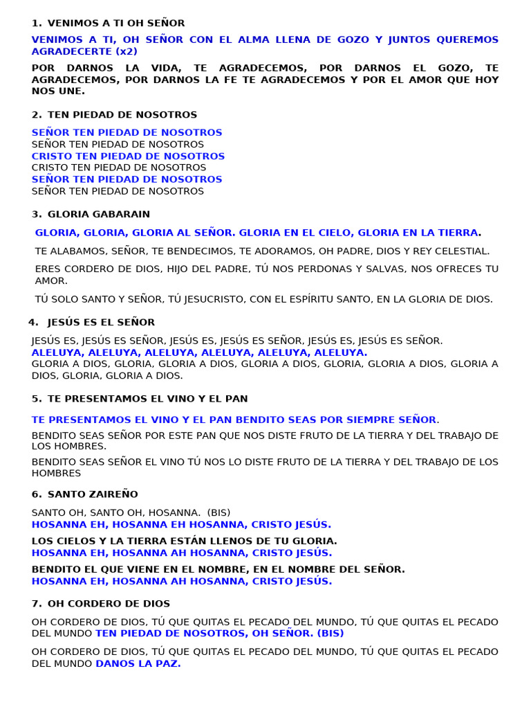 Venimos A Ti Oh Señor | PDF | Cristo (título) | Pecado