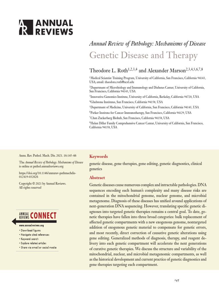 Genetic Disease and Therapy | PDF | Gene Therapy | Genetics