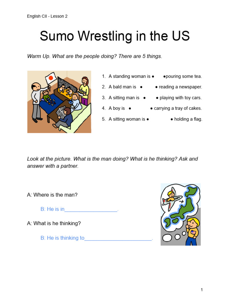 Lesson 2 - Sumo Wrestling in The US | PDF | Lifestyle