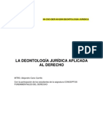 La Deontologia Juridica Aplicada Al Derecho