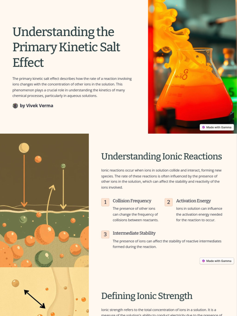 Understanding Primary Kinetic Salt Effect | PDF | Solvation | Physical ...