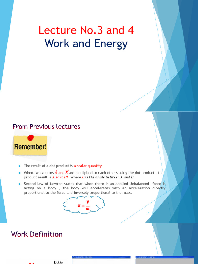 Work and Energy in Physics Concepts | PDF | Force | Potential Energy