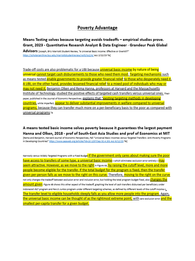 Means Testing vs. Universal Basic Income | PDF | Carbon Tax | Taxes