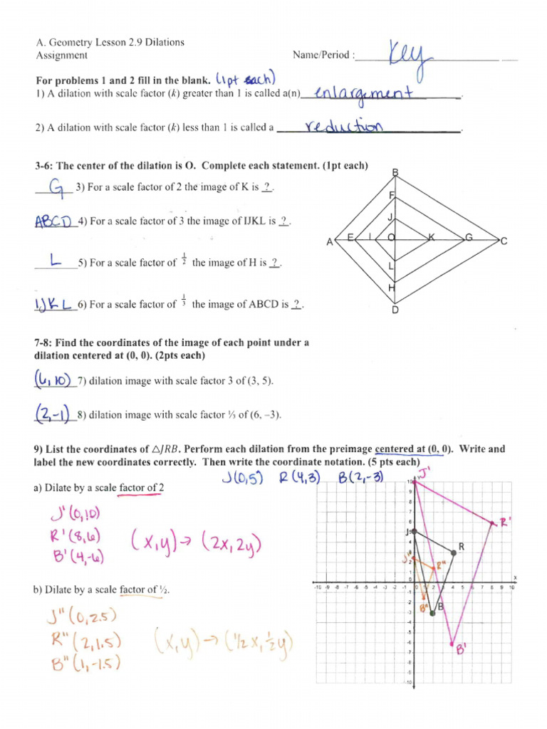 Copy+of+2 9+A+Dilation+Key | PDF