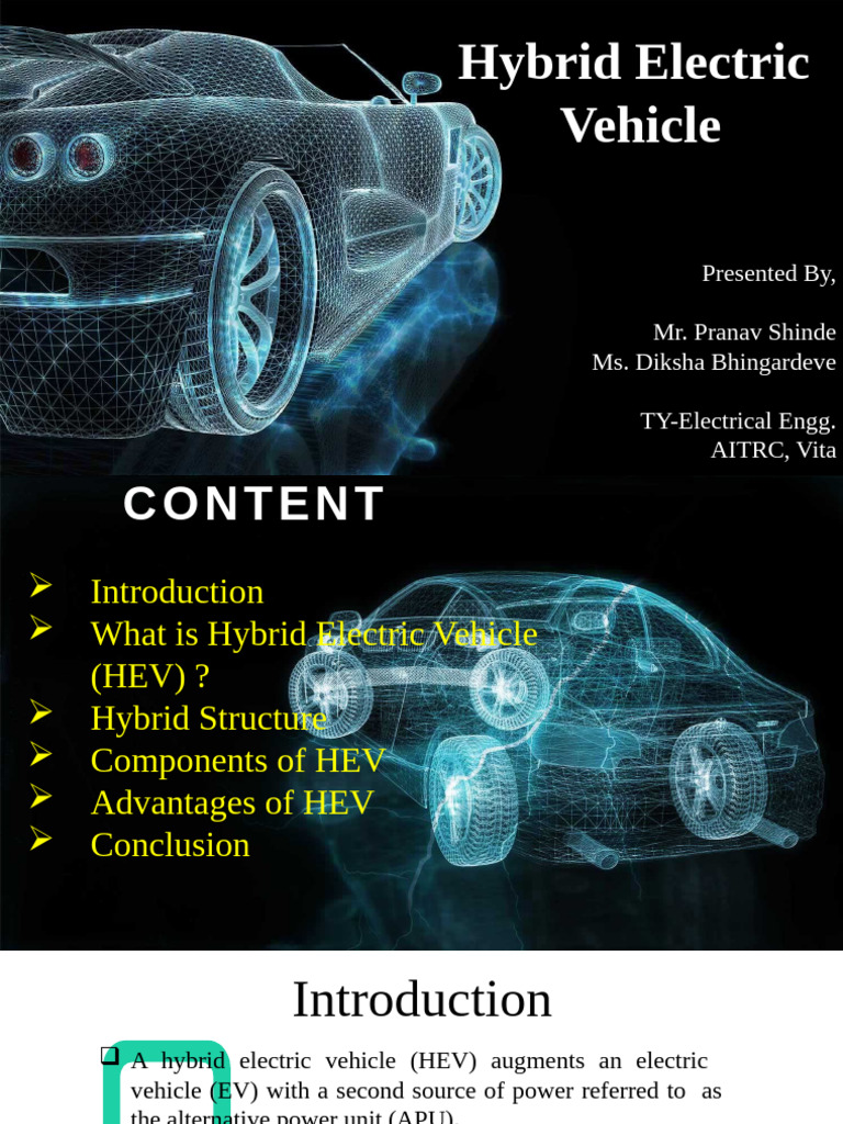 Hybrid Electric Vehicle Overview | PDF | Hybrid Vehicle | Hybrid ...