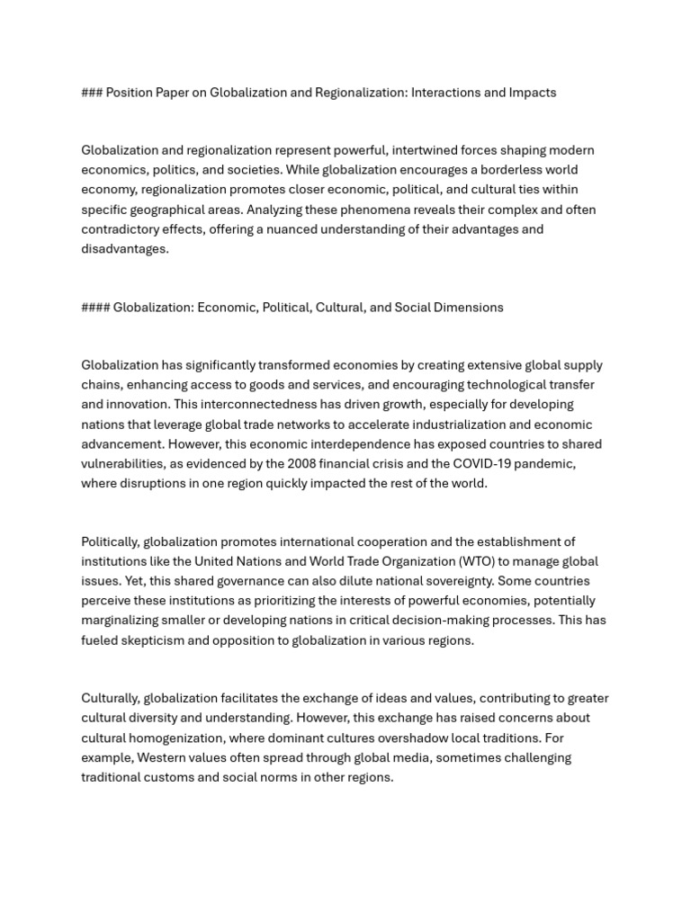 Globalization Pdf Globalization European Union