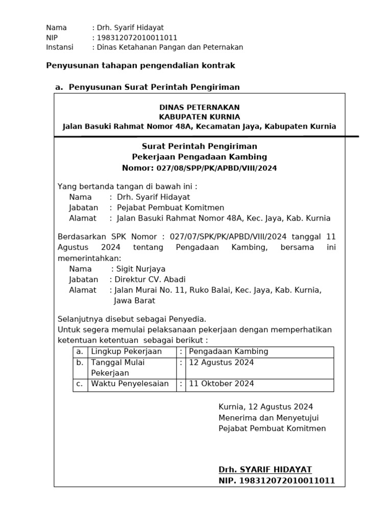 Form SPP dan Monitoring Pengadaan Kambing | PDF