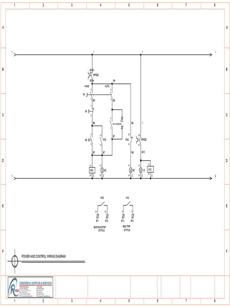 Power and Control Wiring Diagram | PDF