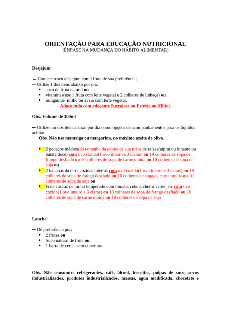 EducaÃ Ã o Nutricional Com PRT Sem Leite | PDF | Sopa de galinha | Feijão