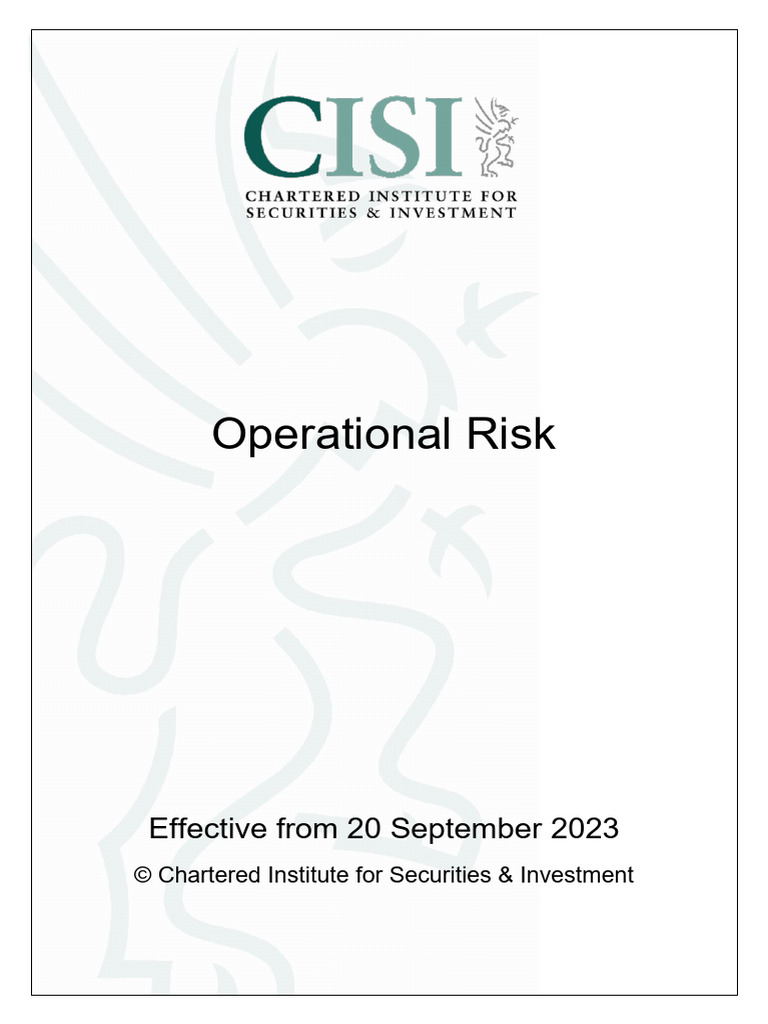 Operational Risk Examination Overview | PDF | Risk | Operational Risk