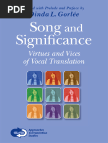 Dinda L. Gorlée - Song and Significance - Virtues and Vices of Vocal Translation (Approaches To Translation Studies, Volume 25) - Rodopi (2005)