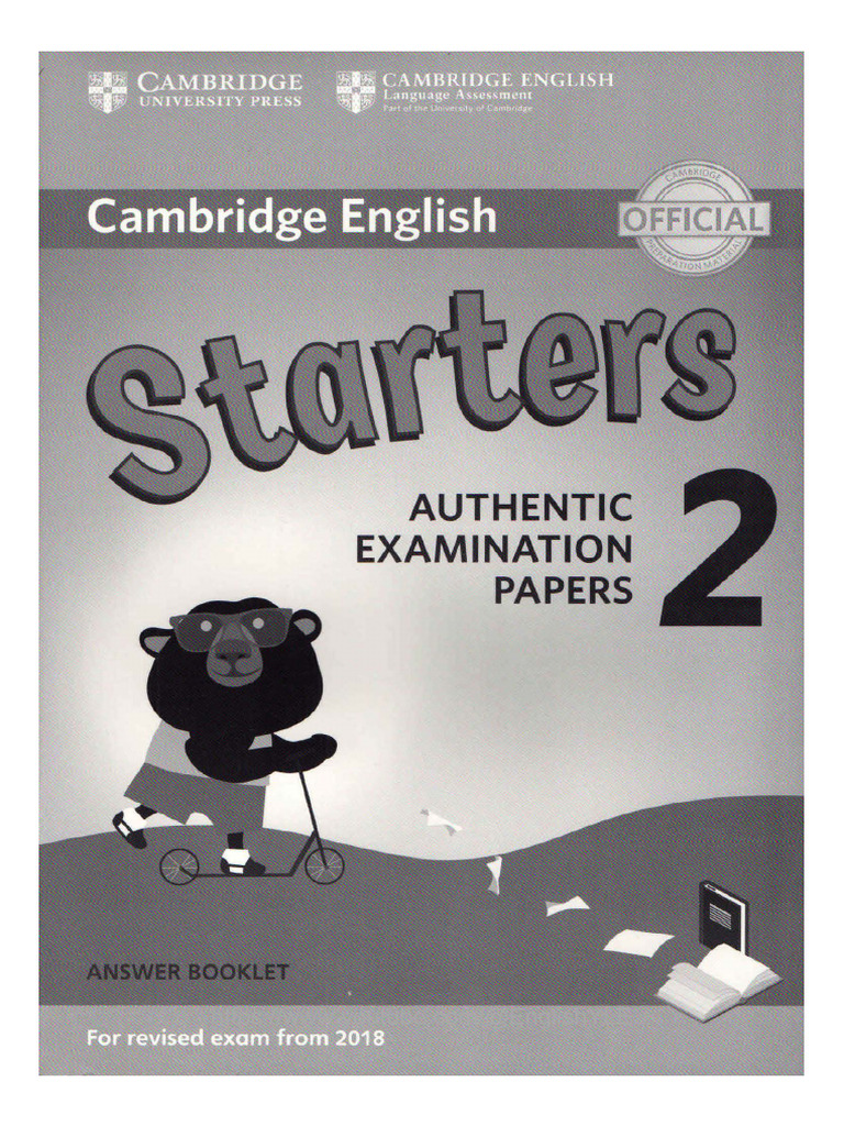 Answer Booklet Starters 2 2018 Pdf
