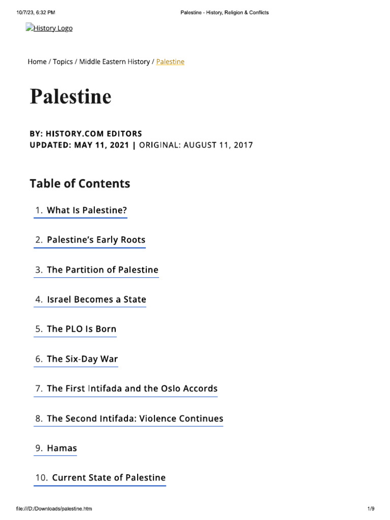 Palestine | PDF