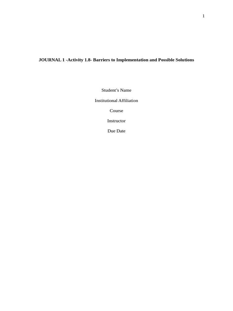 Barriers To Implementation and Possible Solutions | PDF | Corruption ...