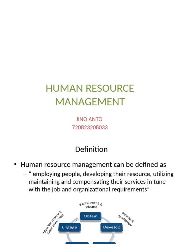 Comprehensive Guide to Human Resource Management | PDF | Human Resource ...