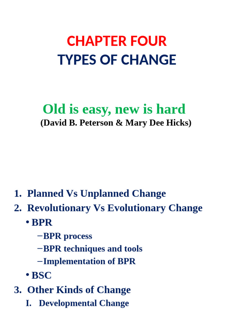 Types of Organizational Change Explained | PDF | Strategic Management ...