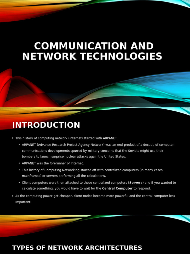 Communication and Network Technologies | PDF | Network Topology ...