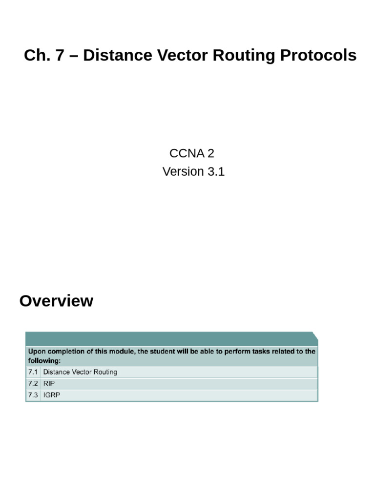 CH 7 | PDF | Routing | Router (Computing)