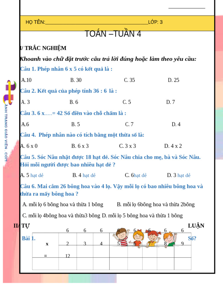 Toan Cuoi Tuan 3 | PDF