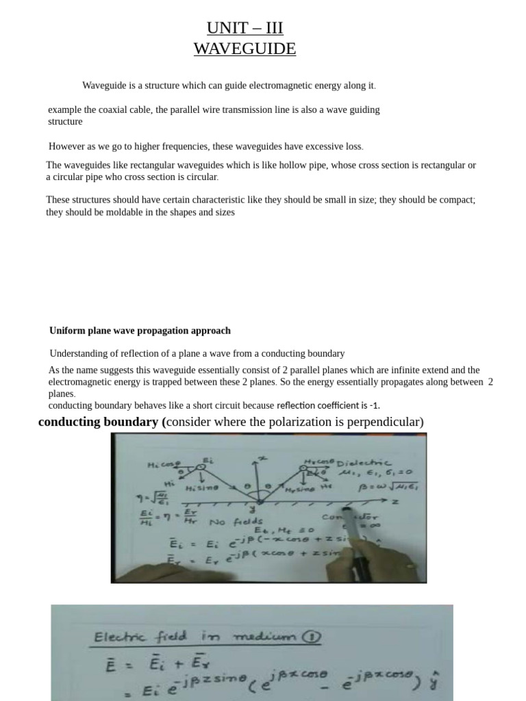 Unit - Iii Waveguide | PDF | Waves | Waveguide
