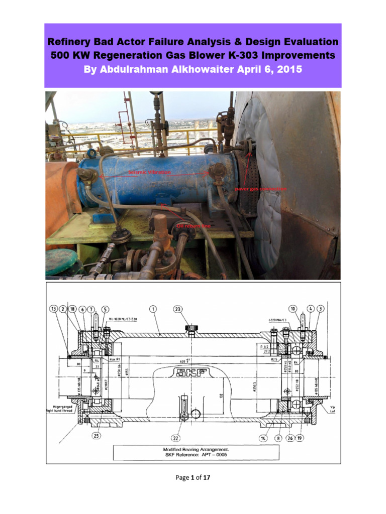 Case Study - RCFA - Refinery 500 KW Regeneration Blower Failure and ...