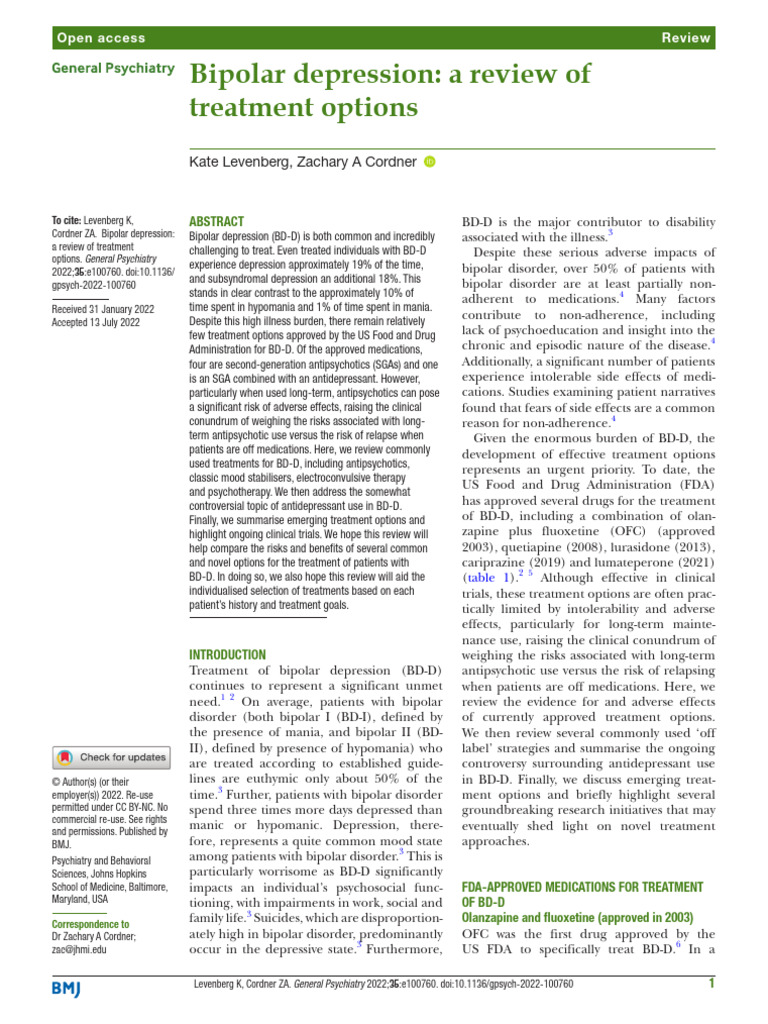E100760 Full | PDF | Antidepressant | Bipolar Disorder