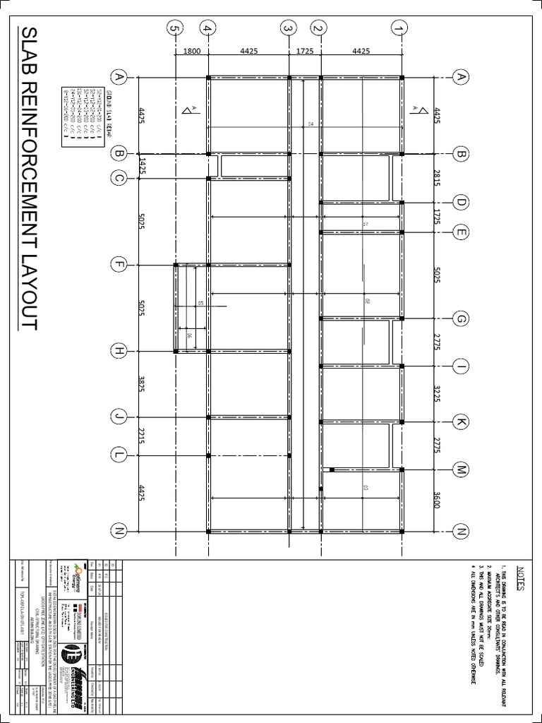Admin Building - Slab Reinforcement | PDF