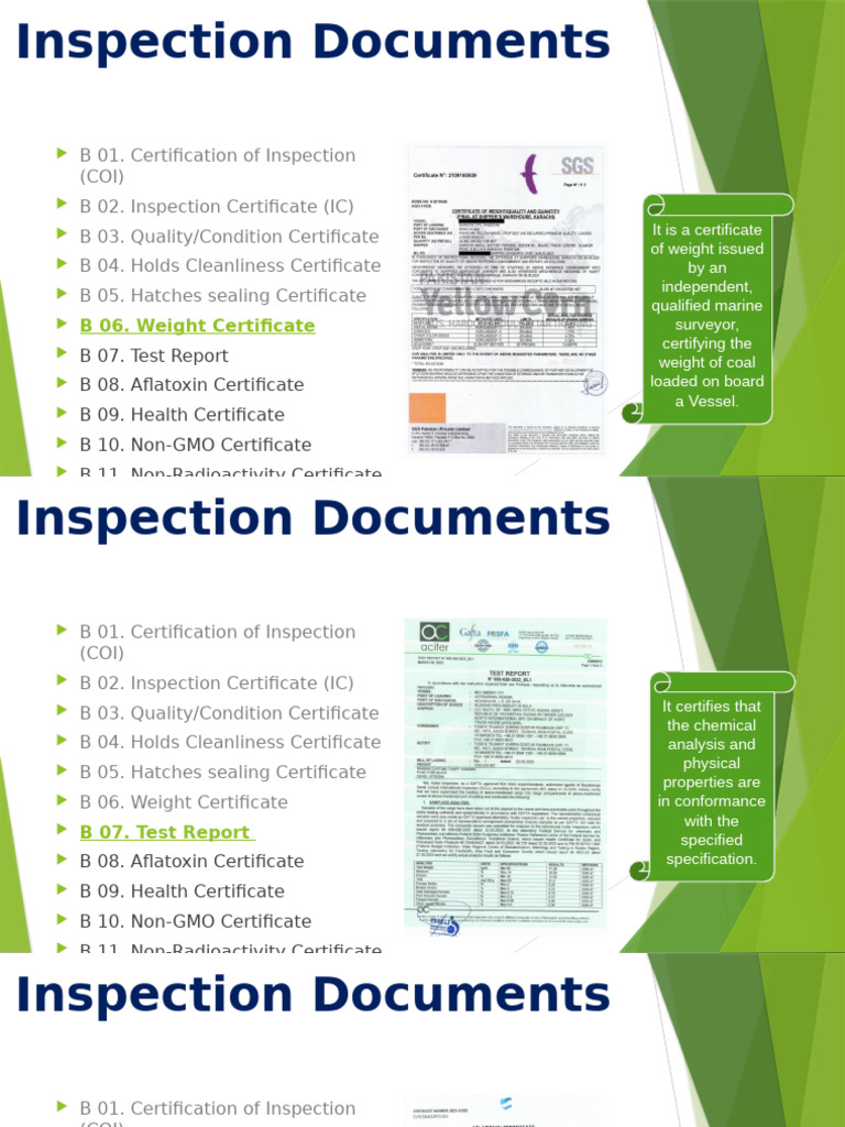 IRFM On-Board & Inspection Documents - Part | PDF