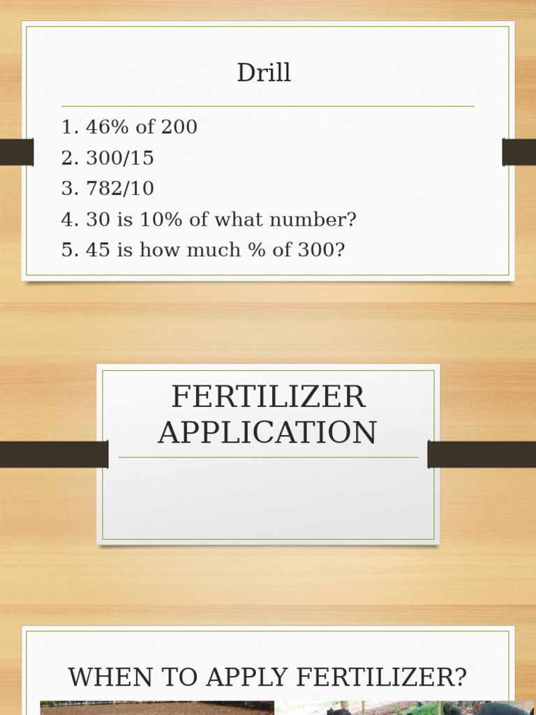 LESSON 1.1 Fertilizer | PDF | Fertilizer | Horticulture
