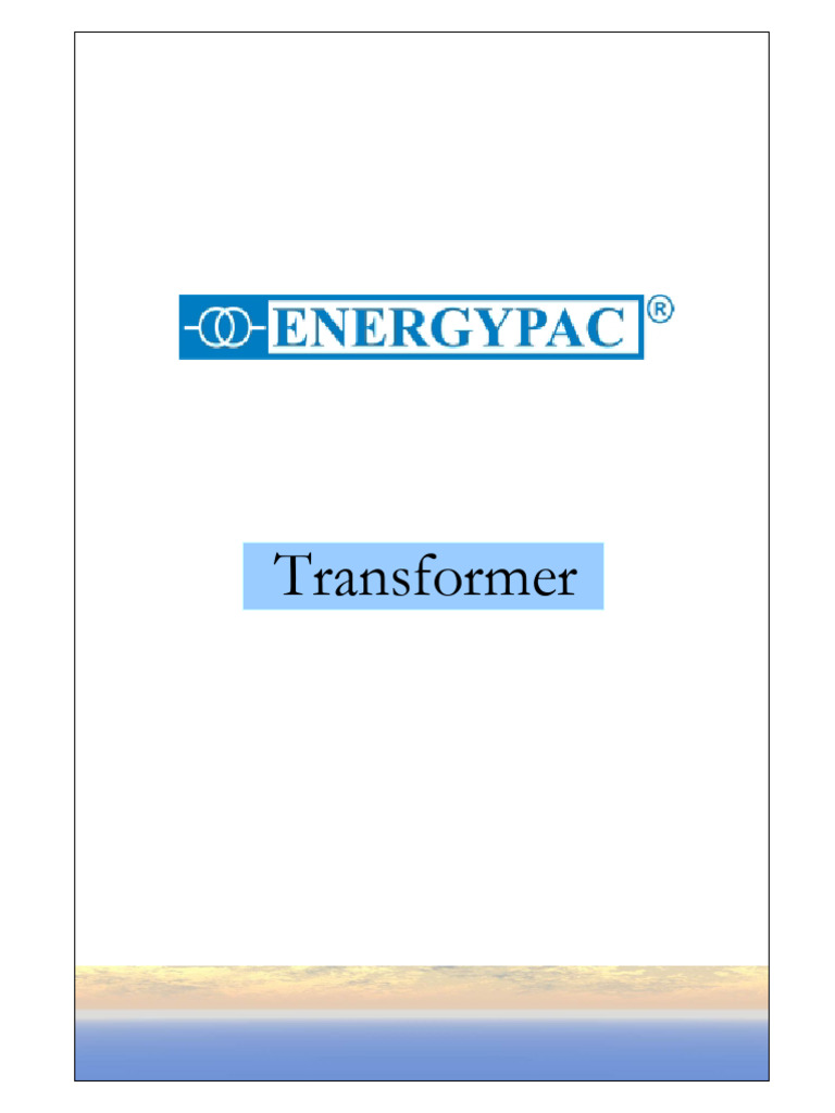 Energypac Transformer Testing Manual | PDF | Transformer | Voltage