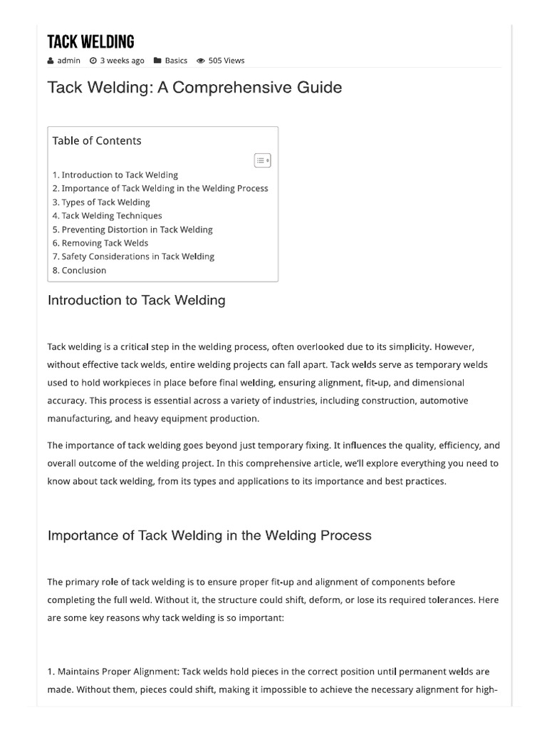 Tack Welding | PDF