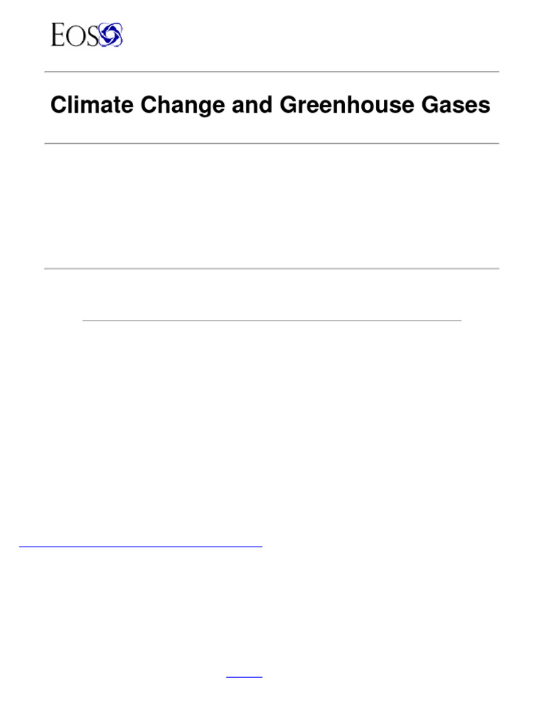 Climate Change and Greenhouse Gases | PDF | Greenhouse Gas | Greenhouse ...