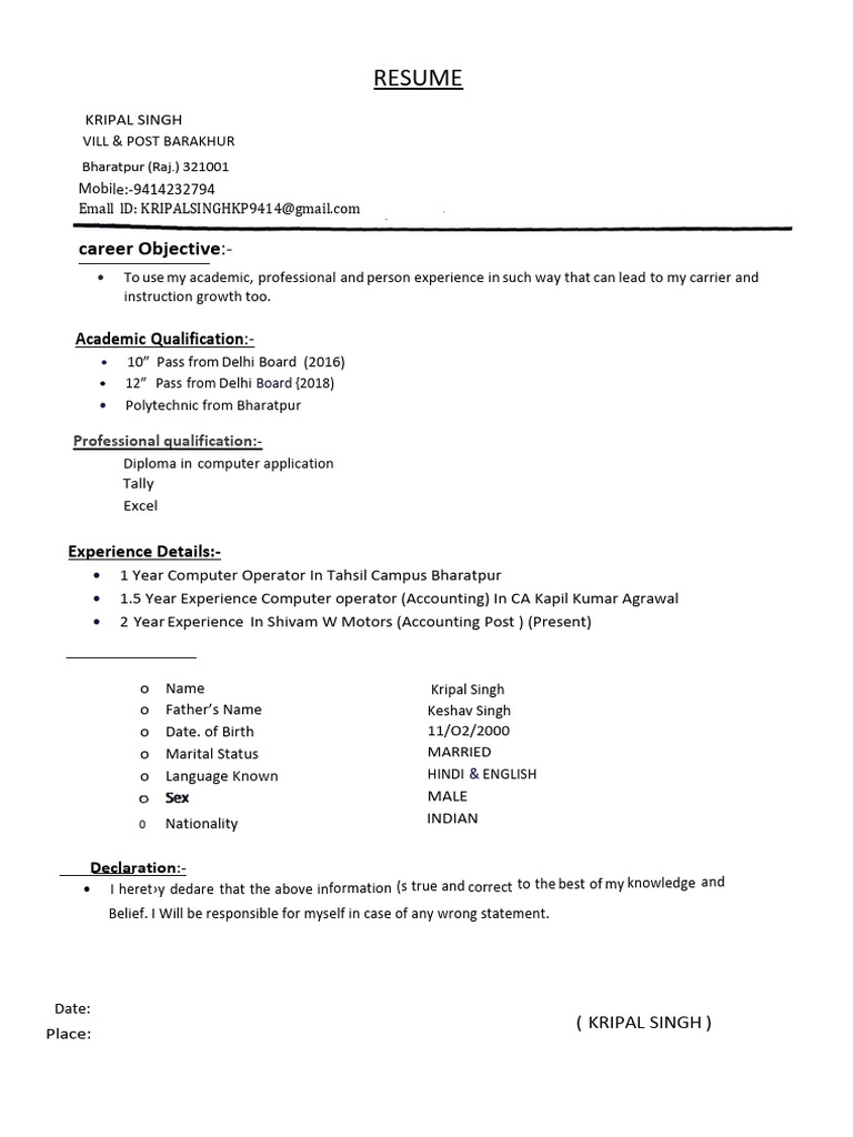 CV 2 | PDF