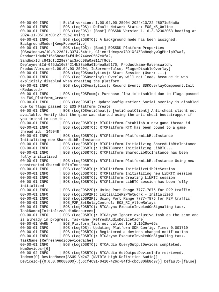 Logs - 2024 11 05 - 16h 04m 26s | PDF | Telecommunications | Computing