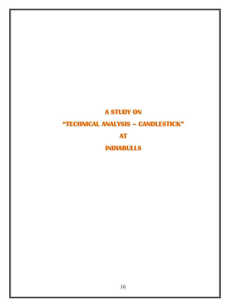 Technical Analysis: Candlestick Study at Indiabulls | PDF | Technical ...