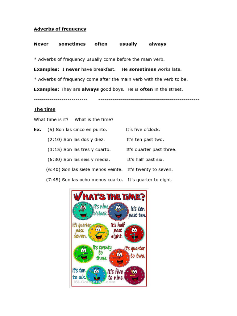 Adverbs of Frequency | PDF | Linguistic Typology | Linguistics