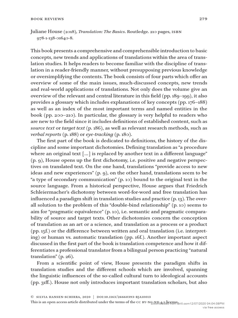 JULIANE HOUSE TRANSLATION THE BASICS PDF visual data 2