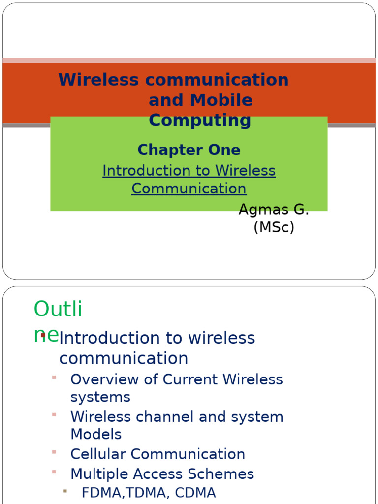 ch-1 | PDF | Cellular Network | Channel Access Method