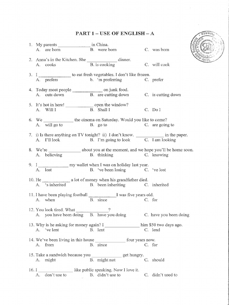 Inglese B 1 | PDF