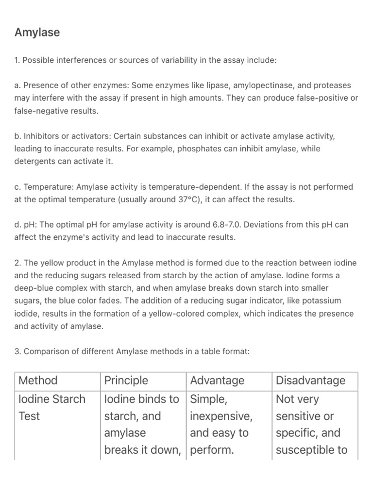 Amylase pg1 | PDF