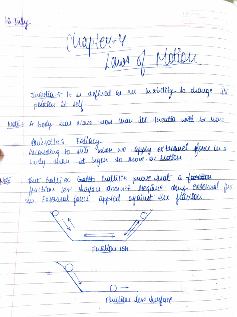 Physics Chapter 4 Notes | PDF