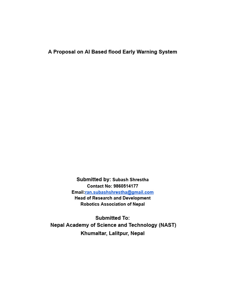 AI Flood Early Warning System Proposal | PDF | Mean Squared Error ...